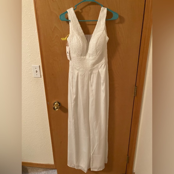 White Wedding Jumpsuit - Picture 2 of 2